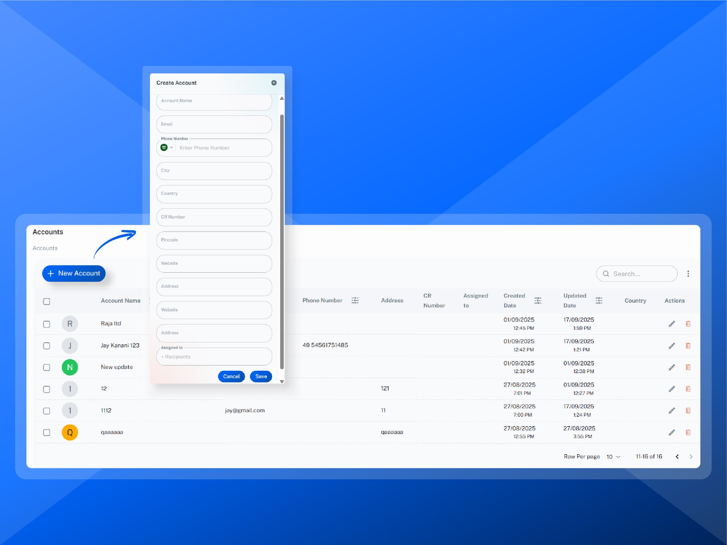 Contacts & Account Management